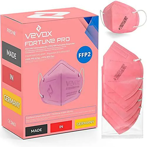 VEVOX® Mascarillas FFP2 - Made in Germany - Elija entre 6 colores