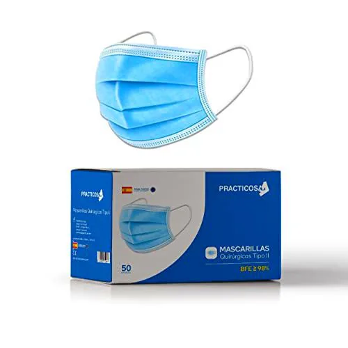 Alange Plus Mascarilla QCA Tipo II Homologada, 50 Unidades