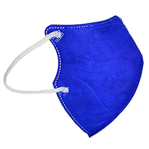 TBOC Mascarillas FFP2 [Pack 10 Unidades] Máscaras [Talla Pequeña] Desechables [Azul] 5 Capas [No Reutilizables] Transpirables Plegables con Pinza Nasal [Certificadas y Homologadas]