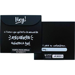 RADEX 95002210. Pack de 5 Porta Mascarillas FFP2, Polipropileno, Negro