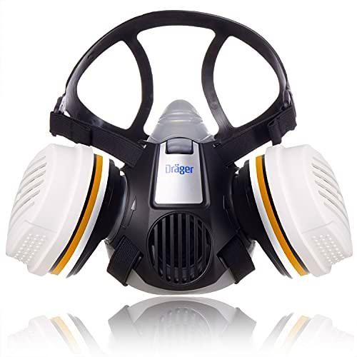 Dräger X-plore 3300 | Kit de Semi máscara + filtros A2 P3 RD | Respirador de Seguridad para Trabajos de Pintura y Agricultura Frente a fumigantes