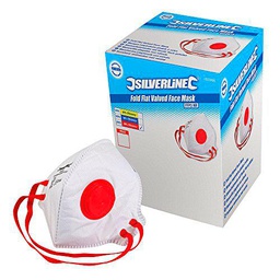 Silverline 633895 FFP2 NR Respirador Plegado Plano Valved