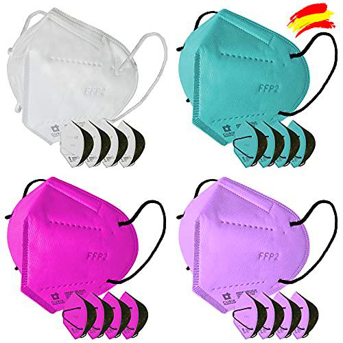 Mascarilla FFP2 Colores, interior negro anti maquillaje