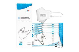 Mascarillas FFP2 Homologadas, Forma 3D (Tipo Pez), 10 Unidades