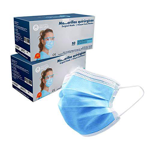 Mascarillas Quirúrgicas tipo IIR. Pack 50 uds. 3 capas