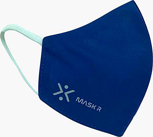 Mascarilla reutilizable y lavable hasta 50 veces de tela color Azul Marino talla M