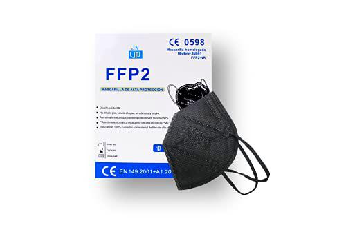 Mascarillas FFP2 Desechables colores 10 pcs Homologadas de 5 Capas de Filtro,Sin válvula Certificado Alta eficiencia Filtración Bacteriana Marcado CE 0598