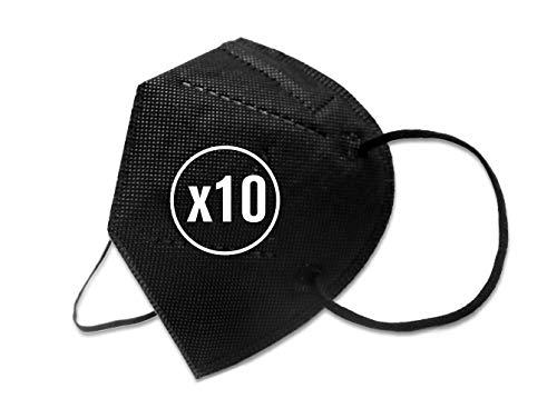 KMINA - Mascarillas FFP2 negras (Pack de 10 uds.), Mascarillas FFP2 homologadas CE 2797