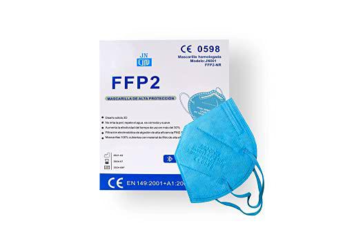 Mascarillas FFP2 Desechables colores 20 pcs Homologadas de 5 Capas de Filtro,Sin válvula Certificado Alta eficiencia Filtración Bacteriana Marcado CE 0598