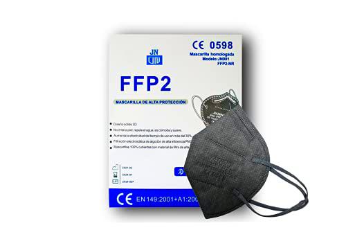 Mascarillas FFP2 Desechables colores 20 pcs Homologadas de 5 Capas de Filtro,Sin válvula Certificado Alta eficiencia Filtración Bacteriana Marcado CE 0598