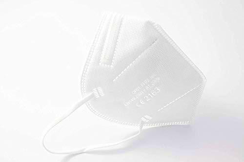 Mascarillas FFP2 Adultos, Desechables, 5 Capas, Color Blanco (20 UNIDADES)