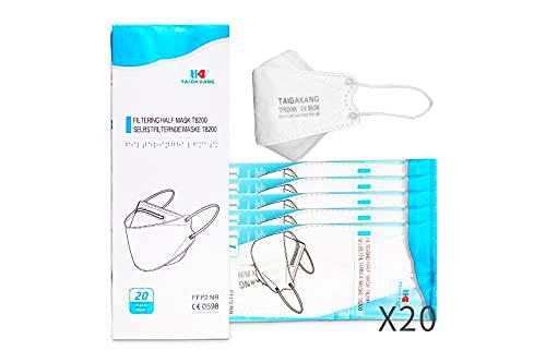 TAI DA KANG Mascarillas FFP2 Homologadas, Forma 3D (Tipo Pez)