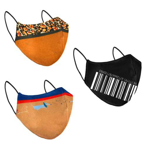 Anilev Mascarillas de tela homologadas | Mascarillas reutilizables | Mascarillas lavables | Mascarillas pack 3 | Mascarillas mujer | Mascarilla de colores | Mascarilla de navidad (Style)