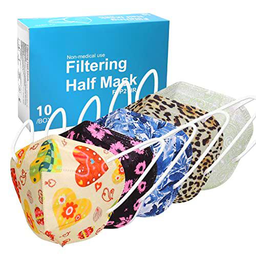 Tayogo Mascarilla FFP2 Colores Homologadas Caja 10 Mascarillas FFP2 NR mujer y hombre de 5 capas de filtro pasar la certificación CE y EN 149:2001+A1:2009