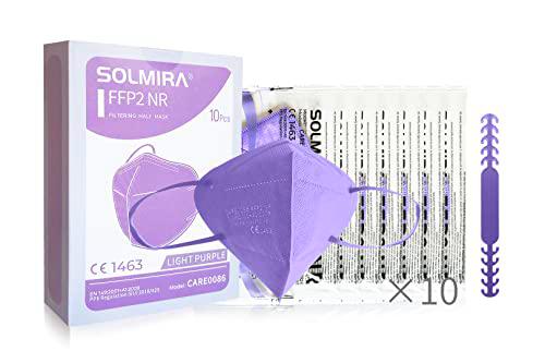 SOLMIRA Mascarillas FFP2 NR Homologadas,Color Lila