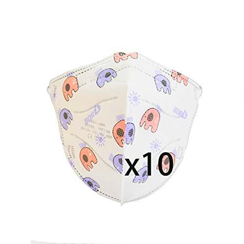 RUBEM Mascarillas FFP2 , Desechables, 5 Capas Tamaño reducido 