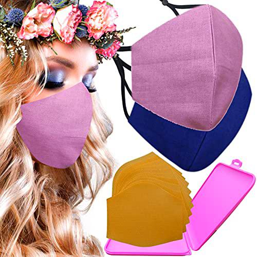 Cussi Mascarillas de Tela Colores Reutilizable Lavable