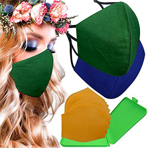 Cussi Mascarillas de Tela Colores Reutilizable Lavable