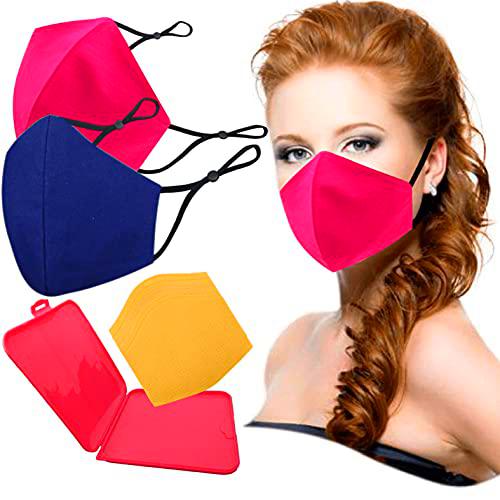 Cussi Mascarillas de Tela Colores Reutilizable Lavable