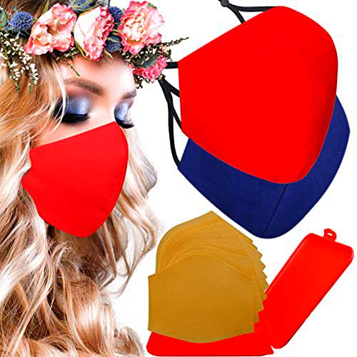 Cussi Mascarillas de Tela Colores Reutilizable Lavable