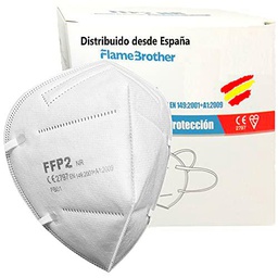 Flame Brother Mascarilla FFP2 sin GRAFENO mascara respiratoria blanca pack de AHORRO certificación CE 2797 (UN EN149:2001+A1:2009) Filtración ≥95% masca FFP2 homologada antipolvo 5 capas (30, blanco)