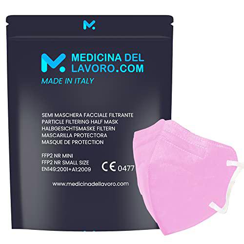 20 Mascarillas FFP2/KN95 Colores Rosa Talla Pequeña Small Homologadas Certificación CE de 4 Capas
