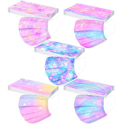 Xmansky 50 Piezas Mascarillas Niños, 4-12 años, Colores para Mascarillas Infantiles en 2021