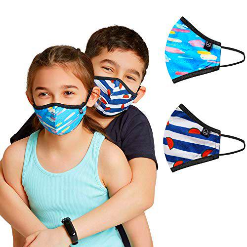 Marca Disati Kids | Reutilizable | Lavable | Transpirable | 7 capas | Filtro incorporado | (Edad 6-9 años) (Blanco)