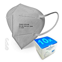 Mascarilla FFP2 color gris CE homologada10 unidades 