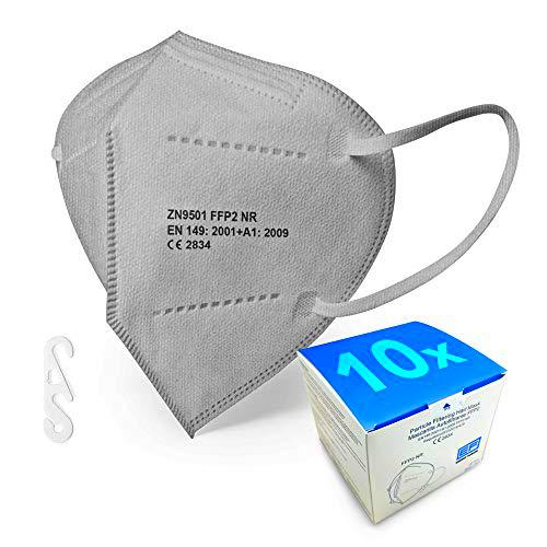 Mascarilla FFP2 color gris CE homologada10 unidades 