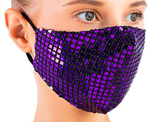 eBoutik - Mascarillas de lentejuelas prémium con brillantes de colores