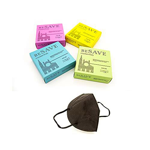 BESAVE FFP2 - Semimascara facial, 10 unidades, color negro