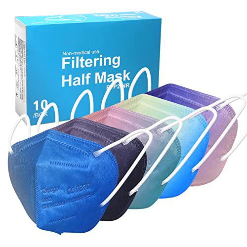 Tayogo Mascarillas FFP2 Colores NR 10 uds, Respirador Mascarilla Homologadas CE
