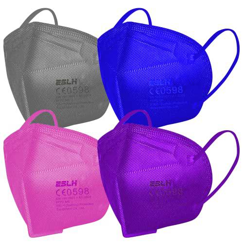 40 Mascarillas FFP2 de colores Certificación ESLH CE | Mascarilla FFP2 Azul