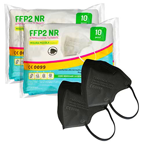 general merchandising 20 Mascarillas faciales FFP2 de colores Tamaño pequeño Pequeño Certificado CE | Mascarilla FFP2 en 2 colores: Blanco