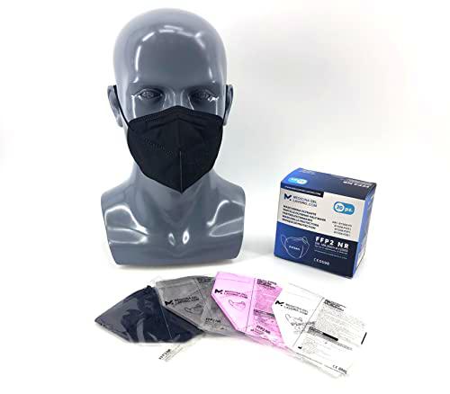 20 Mascarillas FFP2/KN95 Colores Homologadas de Certificación CE de 4 Capas