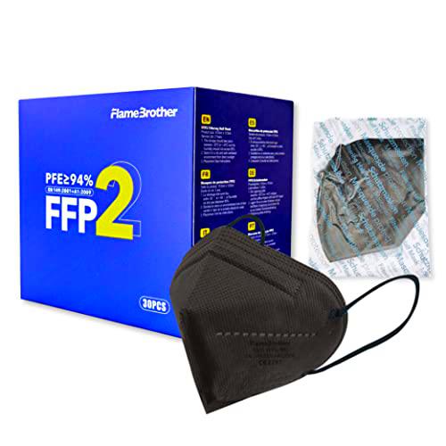 20pcs Mascarillas FFP2 de Colores Mascarillas MULTICOLORI Adultos Desechables Alta Eficiencia 5 Capas Envasadas Individualmente Ficiencia del filtro EFP ≥95% Máscaras Certificado CE2233