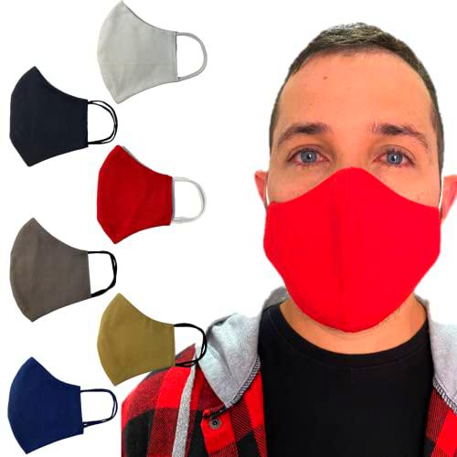 Anilev Mascarillas Reutilizables de Tela Lavables Pack de 6 Mascarillas Higienicas Homologadas con Certificado UNE 0065 | Mascarillas de Tela 3 Capas | Mascarilla de colores original