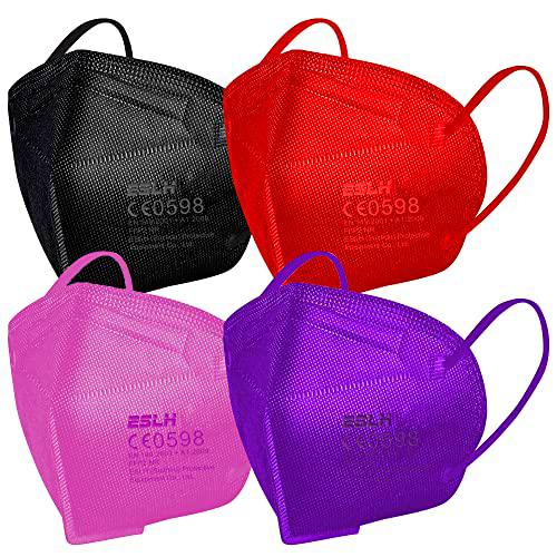 40 Mascarillas FFP2 de colores Certificación ESLH CE | Mascarilla FFP2 Púrpura