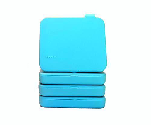 ECODEPIL Porta mascarillas - Pack de 4 Estuches - Caja para mascarillas Reutilizable- Color Turquesa