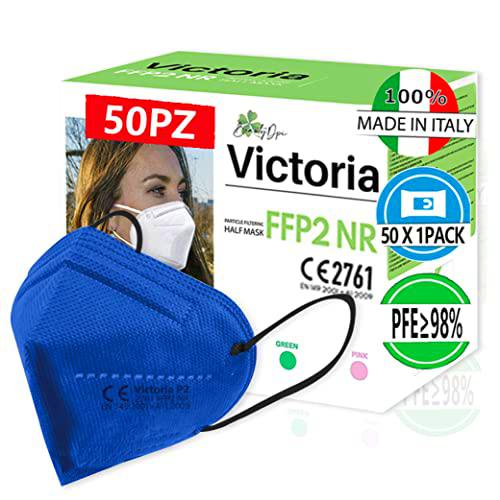 HOME KOKO LOOK VICTORIA FFP2 Mascarilla azul colorida CE FFP2 Mascarilla certificada N95 Mascarilla azul KN95 Mascarilla colorida FFP2