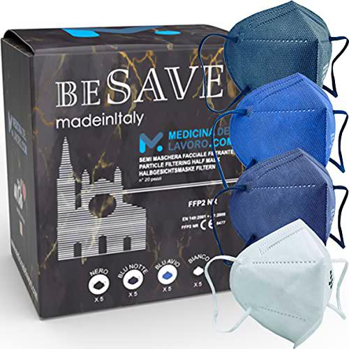 40 Mascarillas FFP2/KN95 Colores Mezclado Homologadas Certificación CE de 5 Capas