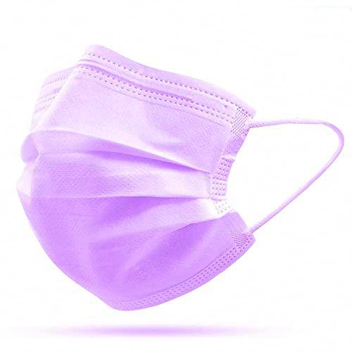 Protector bucal médico tipo IIR | mascarilla quirúrgica | 50 piezas | BFE &gt; 98% | EN14683:2019 | Certificado CE (Violeta)