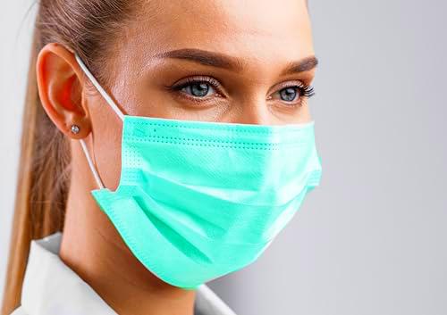 Protector bucal médico tipo IIR | mascarilla quirúrgica | 50 piezas | BFE &gt; 98% | EN14683:2019 | Certificado CE (Verde)