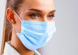 Protector bucal médico tipo IIR | mascarilla quirúrgica | 50 piezas | BFE &gt; 98% | EN14683:2019 | Certificado CE (Azul)