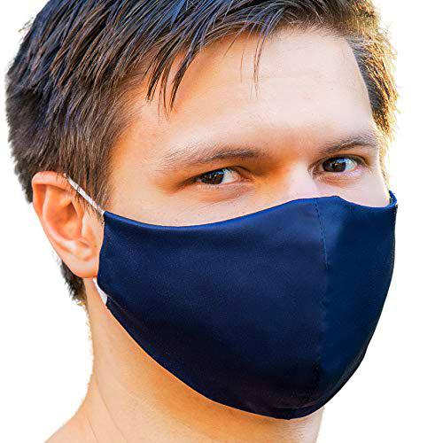 IDentity LNGR Mascarillas de satén para hombre de seda lavable