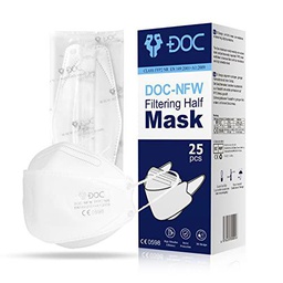 DOC 25 mascarillas FFP2 con certificado FFP2, máscara facial antipolvo