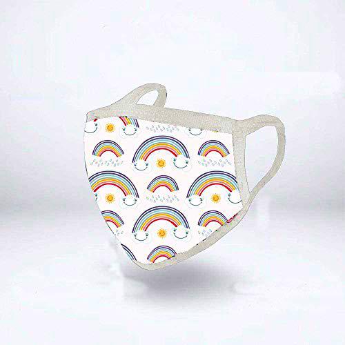 Vialman Mascarilla, 2 Tela 100% algodón, Amarillo, grande