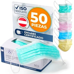 ISC Hygiene &amp; Safety Mascarillas quirúrgicas, 3 capas