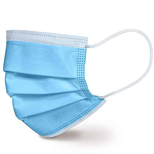 Mascarilla médica tipo IIR, Fabricada en la UE, protección bucal y nasal de 3 capas protege su entorno contra gotas y microorganismos